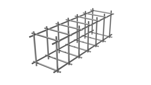 Квадратный арматурный каркас (хомут А1 Ф8) 150x150мм